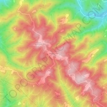 Palazzuolo topographic map, elevation, terrain
