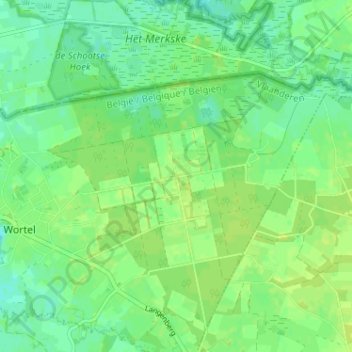 Wortel-Kolonie topographic map, elevation, terrain