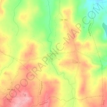 Valbom topographic map, elevation, terrain