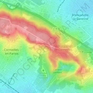 Bois des Croles topographic map, elevation, terrain