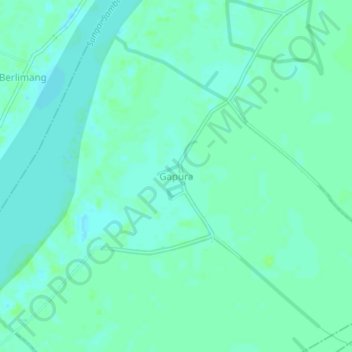 Gapura topographic map, elevation, terrain