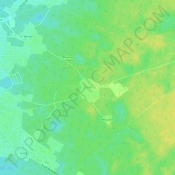 En Hill topographic map, elevation, terrain