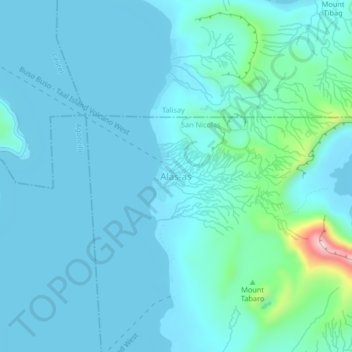 Alas-as topographic map, elevation, terrain