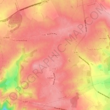 Les Jarras topographic map, elevation, terrain