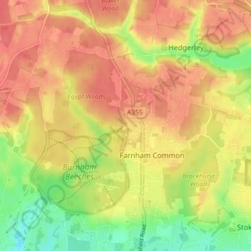 Egypt topographic map, elevation, terrain