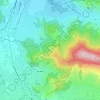 La Mangoutte topographic map, elevation, terrain