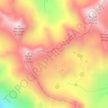 Sawtooth Range topographic map, elevation, terrain