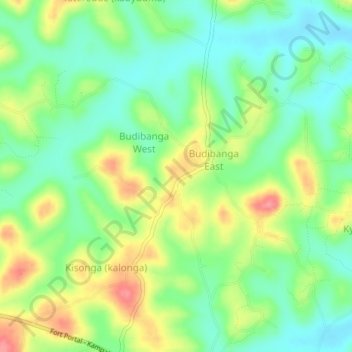Madudu topographic map, elevation, terrain