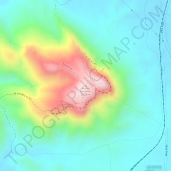 Mount Nameless topographic map, elevation, terrain