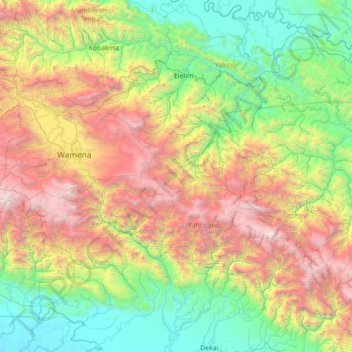 Distrik Pronggoli topographic map, elevation, terrain
