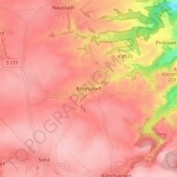 Röhrsdorf topographic map, elevation, terrain