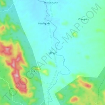 Mirtur topographic map, elevation, terrain