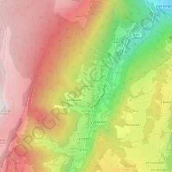 Le Fournel topographic map, elevation, terrain