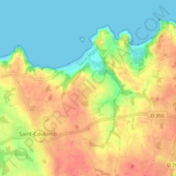 Tannée topographic map, elevation, terrain