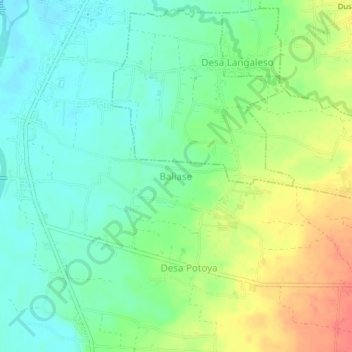 Baliase topographic map, elevation, terrain