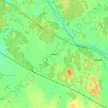Napue topographic map, elevation, terrain