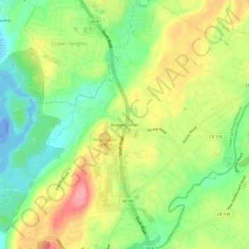 Knapps Corner topographic map, elevation, terrain