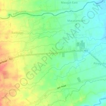 Alupay topographic map, elevation, terrain