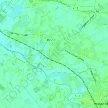 Großringe topographic map, elevation, terrain