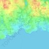 Pen Palud topographic map, elevation, terrain