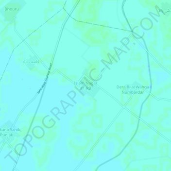 Islam Nagar 81 RB topographic map, elevation, terrain