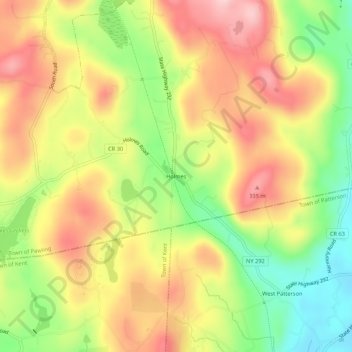 Holmes topographic map, elevation, terrain
