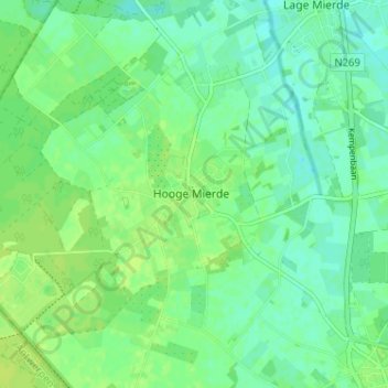 Hooge Mierde topographic map, elevation, terrain