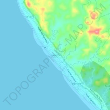 Rupopoti topographic map, elevation, terrain