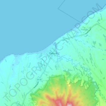 Ōakura topographic map, elevation, terrain