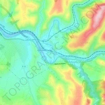 Shorapani topographic map, elevation, terrain