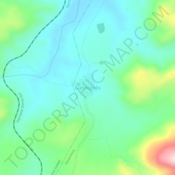 Natinópolis topographic map, elevation, terrain