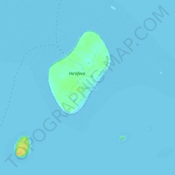 Ha'afeva topographic map, elevation, terrain