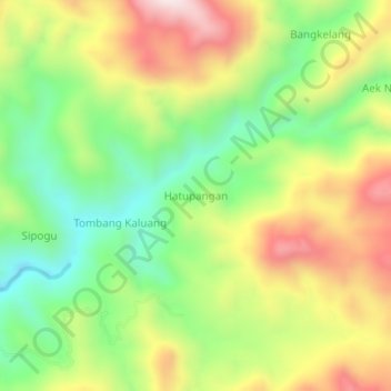 Hatupangan topographic map, elevation, terrain