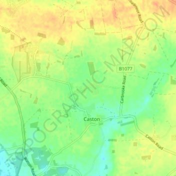 Northacre topographic map, elevation, terrain