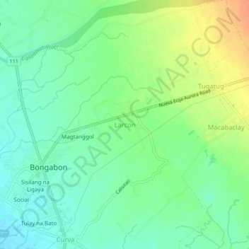 Larcon topographic map, elevation, terrain