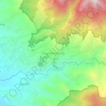 Tegalmanggung topographic map, elevation, terrain