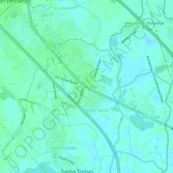 San Matias topographic map, elevation, terrain
