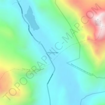 Estero Colorado topographic map, elevation, terrain