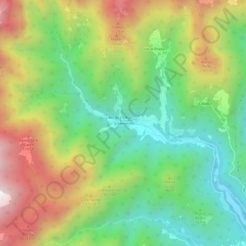Schievenin topographic map, elevation, terrain