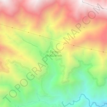 El Carmen de Nazareth topographic map, elevation, terrain