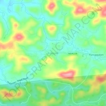 Kolayad topographic map, elevation, terrain