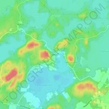 Verla topographic map, elevation, terrain
