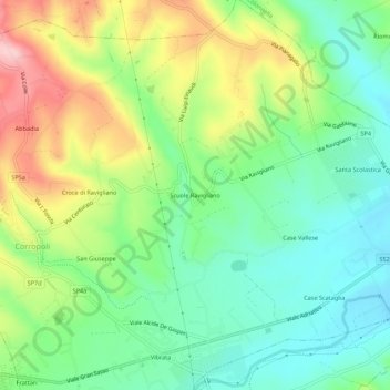 Scuole Ravigliano topographic map, elevation, terrain