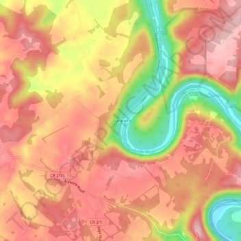 Gardner topographic map, elevation, terrain