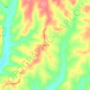 Summit City topographic map, elevation, terrain