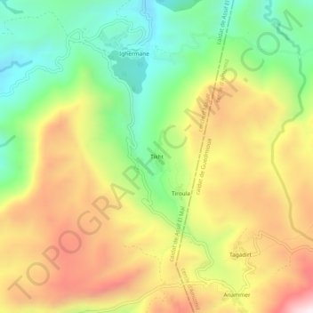 Tikht topographic map, elevation, terrain