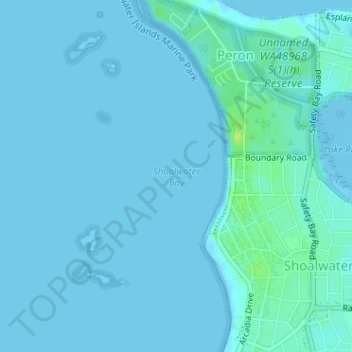 Shoalwater Bay topographic map, elevation, terrain