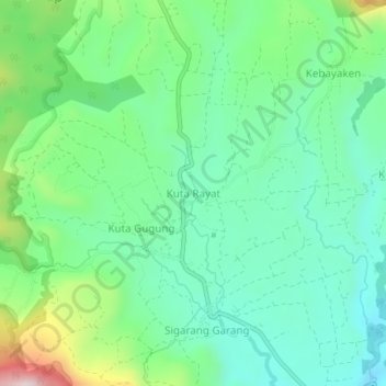 Kuta Rayat topographic map, elevation, terrain