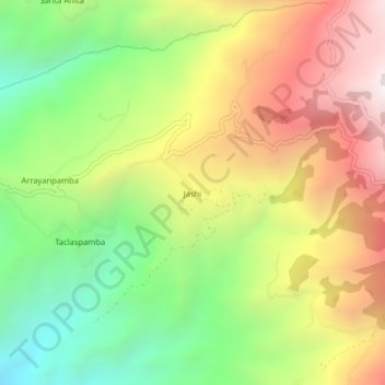 Jashi topographic map, elevation, terrain