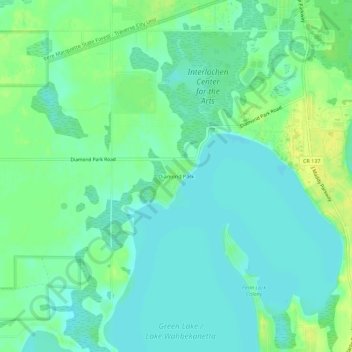 Diamond Park topographic map, elevation, terrain